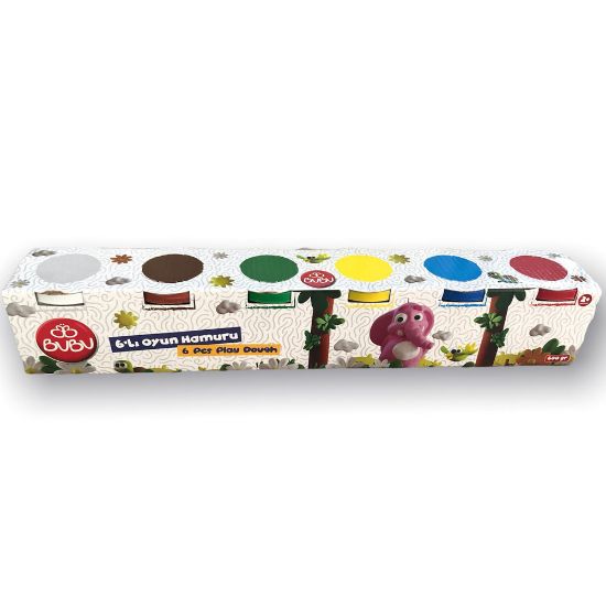 Bu-Bu Oyun Hamuru Büyük 6 Lı (6x100gr.) BUBU-OH0007 resmi