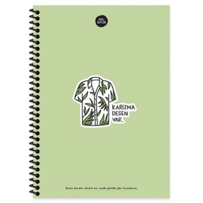 Keskin Color Hisli Şeyler 17x24 100 YP Çizgili Spiralli Sert Kapak Karizma resmi