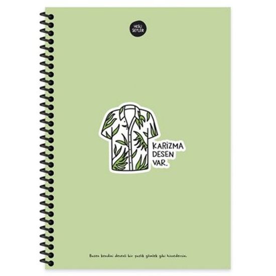Keskin Color Hisli Şeyler 17x24 100 YP Çizgili Spiralli Sert Kapak Karizma resmi