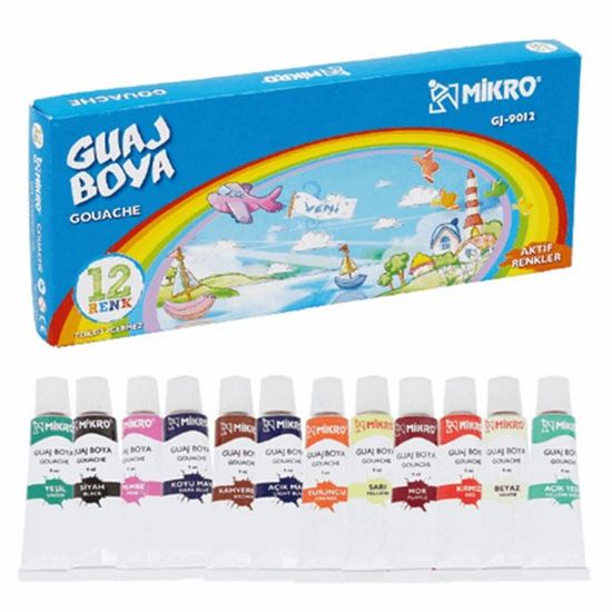 Mikro Guaj Boya 12 Renk 9 ML GJ-9012 resmi