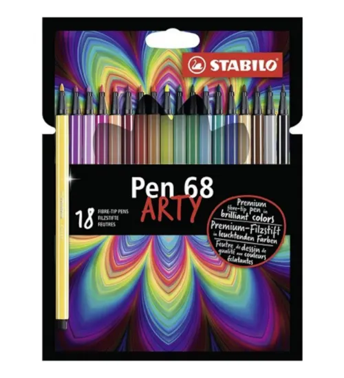 Stabilo Keçe Uçlu Boya Kalemi Pen 68 Arty 18 Renk resmi