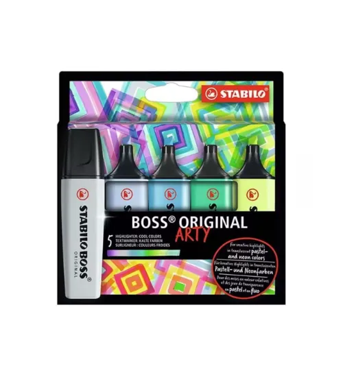 Stabilo Fosforlu Kalem Boss Arty Soğuk Renkler 5 Li Set 70/5-02-2-20 resmi