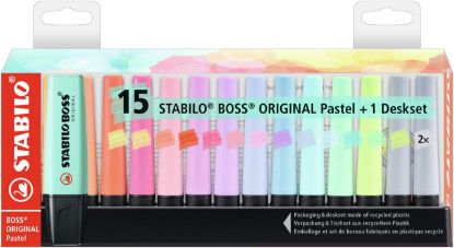 Stabilo Fosforlu Kalem Boss Orıgınal Pastel 15 Li 7015-02 resmi