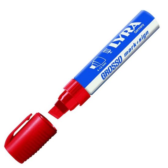 Lyra Markör Permanent Grosso Jumbo 4-12 MM Kırmızı 4030017 (1 Adet) resmi