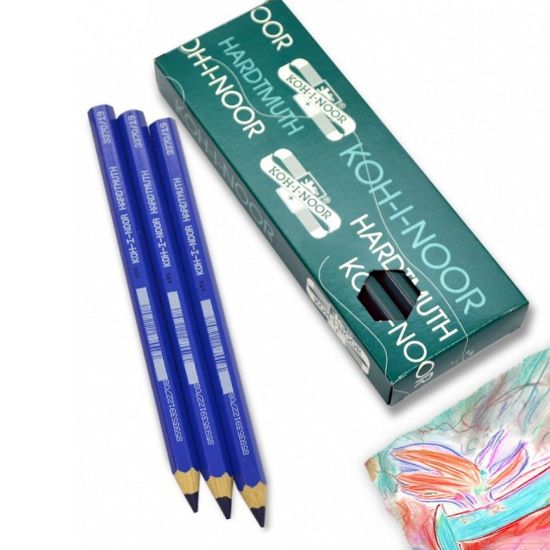 Koh-I Noor Jumbo ColouRed Pencil 3370 Dark Mavi resmi