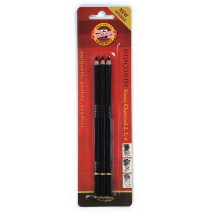 Koh-I Noor Siyah Charcoal Pencils 3 Pcs 8811 resmi