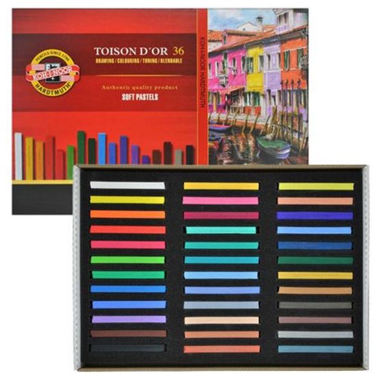 Koh-I Noor Set Of Artist´s Dry Chalks Carre 8585 36 resmi