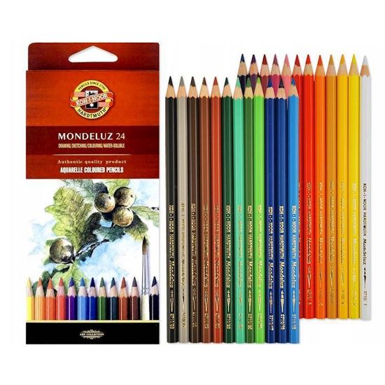 Koh-I Noor Sulandırılabilir Boya Kalem Seti 3718 24 resmi