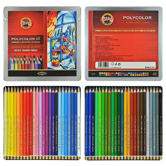 Koh-I Noor Polycolor Kuru Boya Kalemi 48 Renk Set resmi