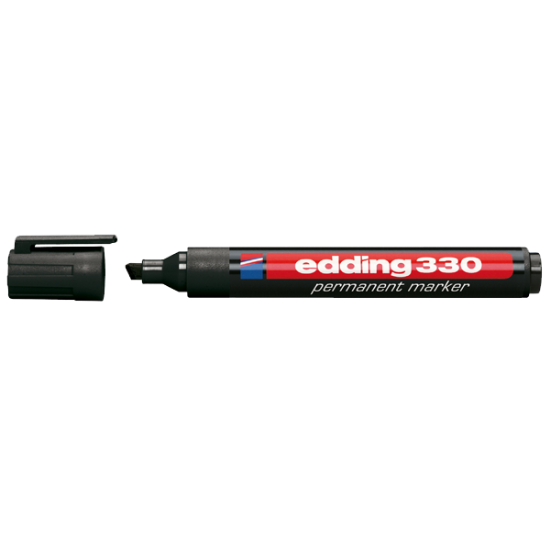 Edding Markör Permanent Kesik Uçlu 1-5 MM Siyah 3300 (10 Adet) resmi