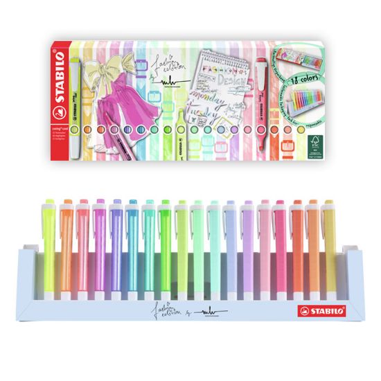 Stabilo Fosforlu Kalem Swing Cool 18 Li Masa Seti E0275/18-01 resmi