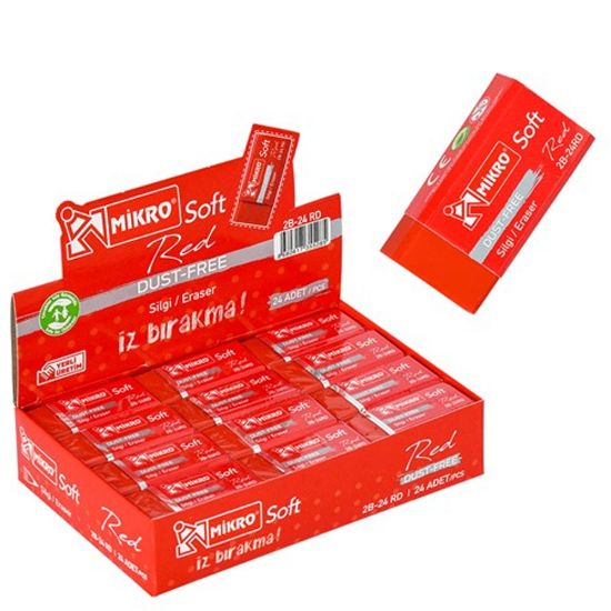 Mikro Silgi 24 Lü 2B-24R (24 Adet) resmi