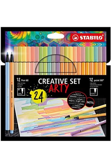 Stabilo Arty Kreatif Set 24 Lü Pen+Point resmi