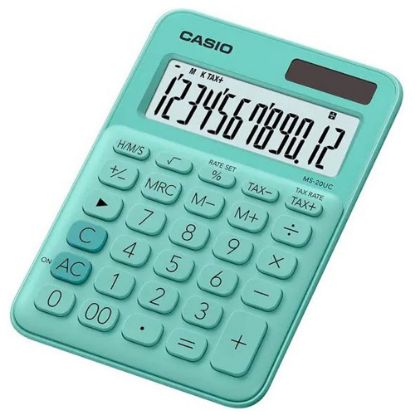 Casio Hesap Makinesi Masa Üstü 12 Hane Yeşil MS-20UC-GN resmi