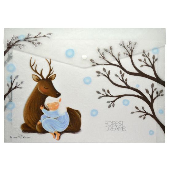 Bruno Visconti Çıtçıtlı Zarf Dosya A4 2 Desen Orman 14-036/04 (12 Adet) resmi