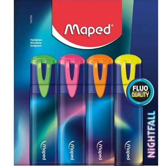 Maped Fosforlu Kalem Fluo Peps Nıghtfall 4 Lü 740700 resmi