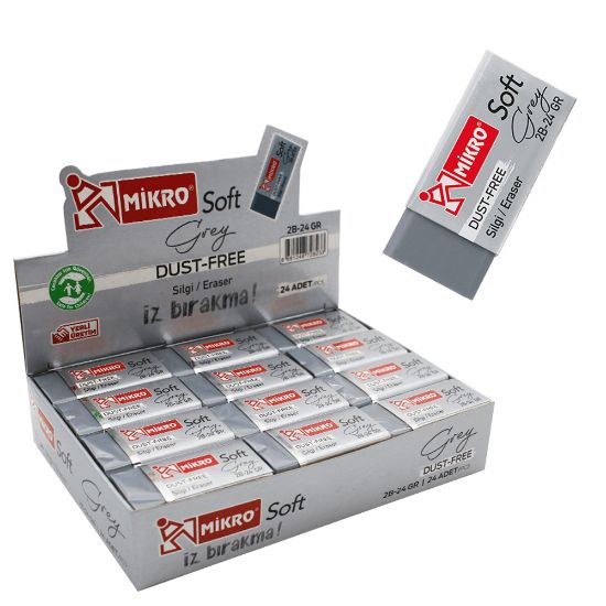 Mikro Silgi Gri 2B-24GR  (24 Adet) resmi