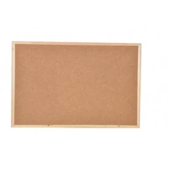 Panda Ahşap Çerçeve Mantar Pano ( Eko ) 90x120  resmi