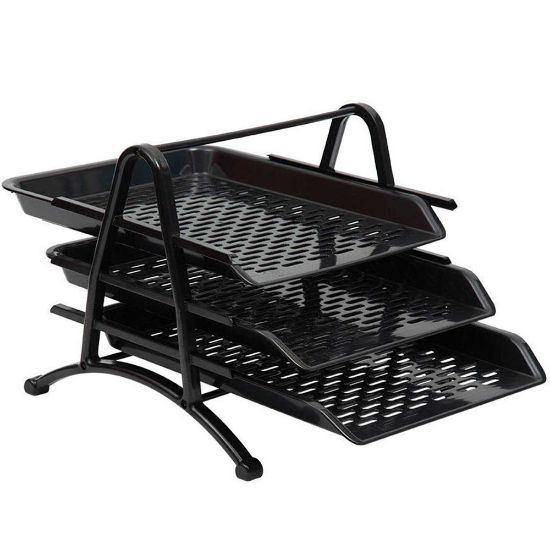 Ark Evrak Rafı Hareketli Plastik 3 Lü Siyah 1900 resmi