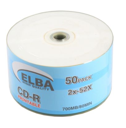 Elba CD-R 700MB/80MIN Printable 50li Shrink resmi