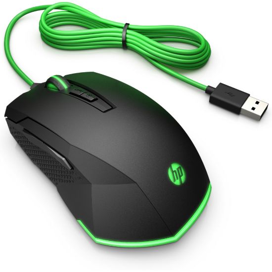 HP Pavilion 200 5JS07AA Siyah Kablolu Optik Oyuncu Mouse RGB 3200 DPI resmi