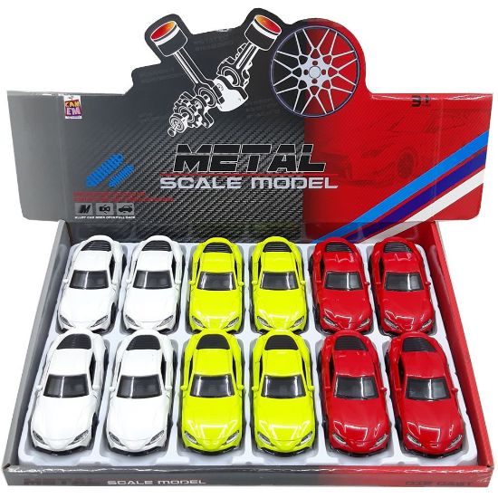 Canem Oyuncak Çekbırak Metal Araba 4311A (12 Adet) resmi