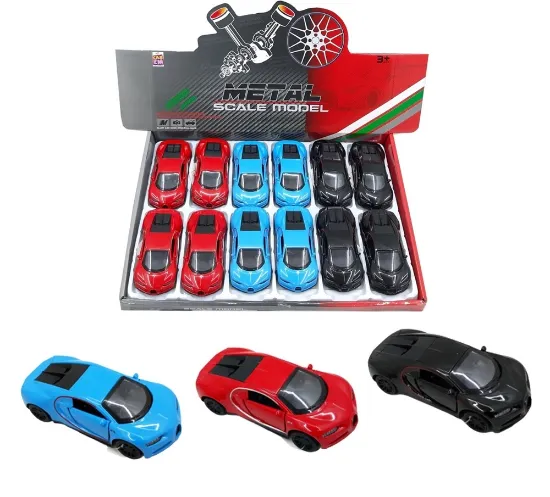 Canem Oyuncak Çekbırak Metal Araba 4311F (12 Adet) resmi