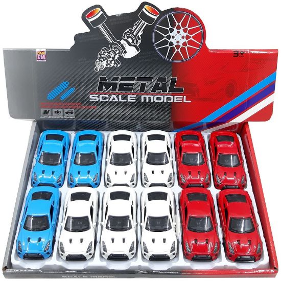 Canem Oyuncak Çekbırak Metal Araba 4311E (12 Adet) resmi