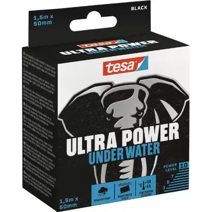 Tesa Ultra Power Su Sızdırmazlık Bandı Siyah 1.5mx50mm 56491 resmi