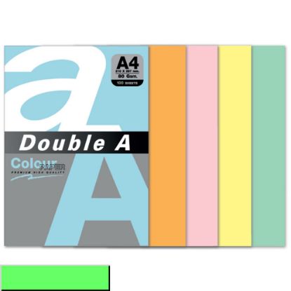 Double A Renkli Kağıt 100 LÜ A4 80 GR Pastel Zümrüt Yeşili resmi
