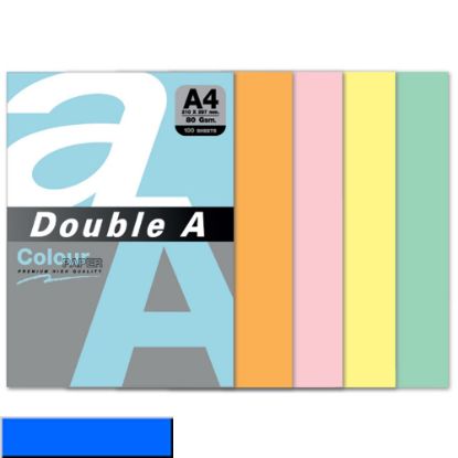 Double A Renkli Fotokopi Kağıdı 100 LÜ A4 80 GR Koyu Mavi resmi