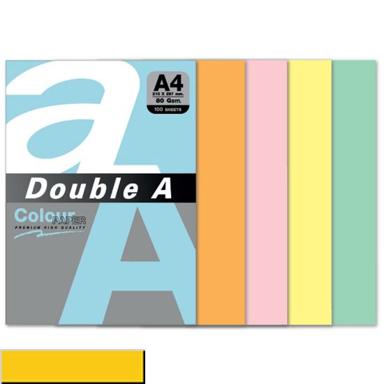 Double A Renkli Kağıt 100 LÜ A4 80 GR Altın resmi