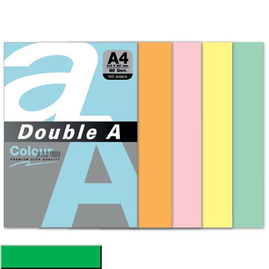 Double A Renkli Kağıt 100 LÜ A4 80 GR Papağan Yeşili resmi