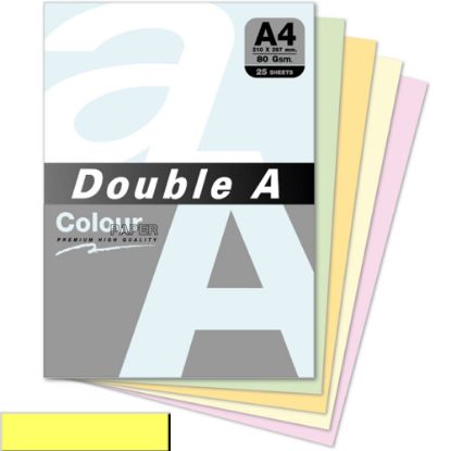 Double A Renkli Kağıt 25 Lİ A4 80 GR Pastel Butter resmi