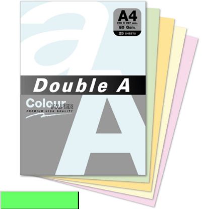 Double A Renkli Kağıt 25 Lİ A4 80 GR Pastel Zümrüt Yeşili resmi