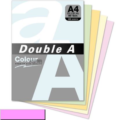 Double A Renkli Kağıt 25 Lİ A4 80 GR Pastel Flamingo resmi