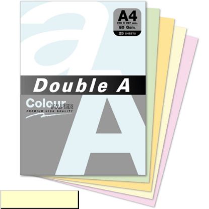Double A Renkli Kağıt 25 Lİ A4 80 GR Pastel Fildişi resmi