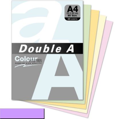 Double A Renkli Kağıt 25 Lİ A4 80 GR Pastel Lavanta resmi