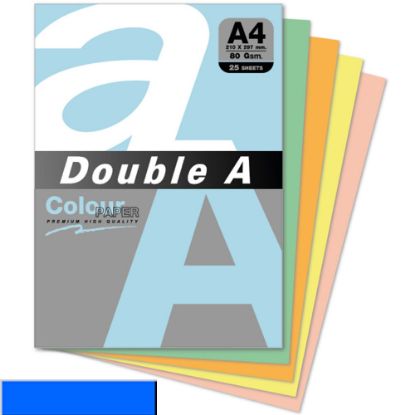 Double A Renkli Kağıt 25 Lİ A4 80 GR Koyu Mavi resmi