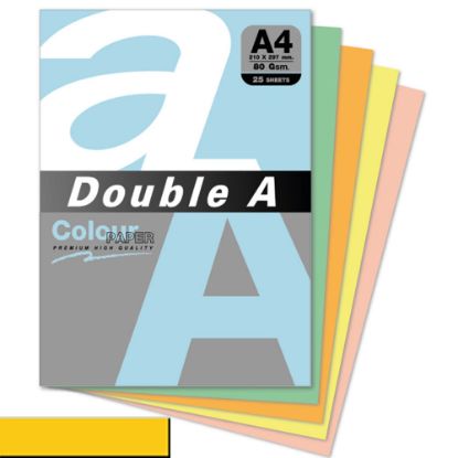 Double A Renkli Kağıt 25 Lİ A4 80 GR Altın resmi