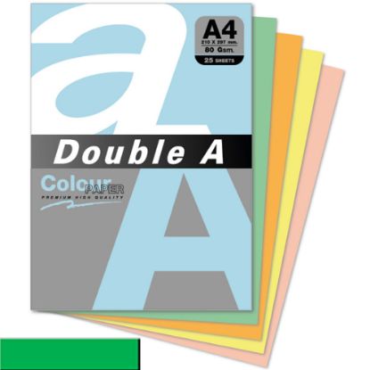 Double A Renkli Kağıt 25 Lİ A4 80 GR Papağan Yeşili resmi