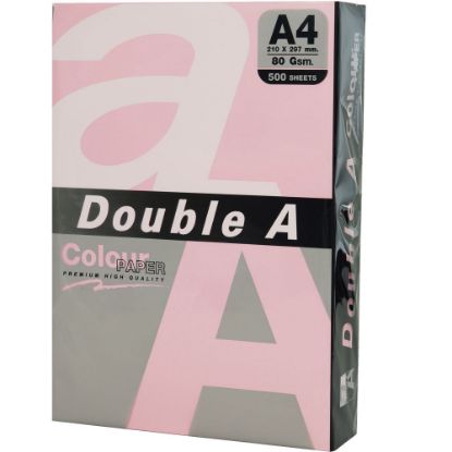 Double A Renkli Kağıt 500 LÜ A4 80 GR Pastel Pembe resmi