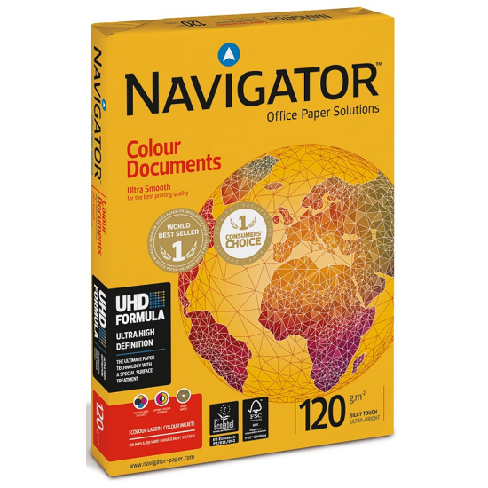 Navigator Gramajlı kağıt Colour Documents 500 LÜ A3 120 GR Beyaz resmi