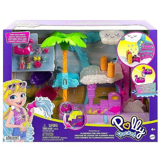 Polly Pocket Flamingo Araba Su Eğlencesi Seti resmi