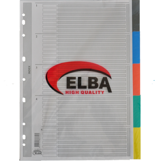 Bafix Seperatör 5 Renkli Karton A4 resmi