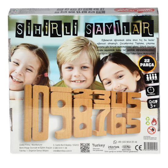Bemi Eğitici Oyun Sihirli Sayılar 22 Parça 1956 resmi