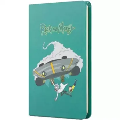 Mabbels Sert Kapak Lastikli Mini Defter Rick And Morty Turkuaz 80 YP 9x14 DFT-388364 resmi