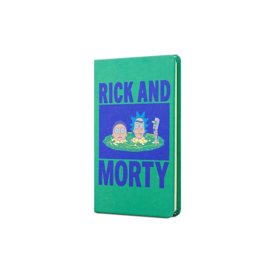 Mabbels Sert Kapak Lastikli Mini Defter Rick And Morty Yeşil 80 YP 9x14 DFT-388371 resmi