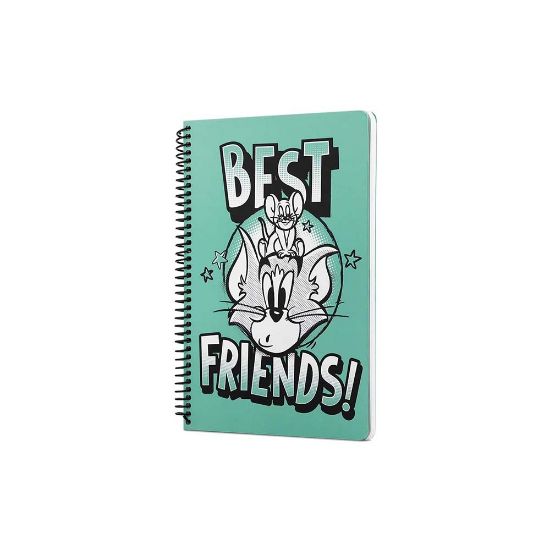 Mabbels Spiralli Defter Tom And Jerry Best Friends Yeşil 80 YP 17x24 DFT-388593 resmi