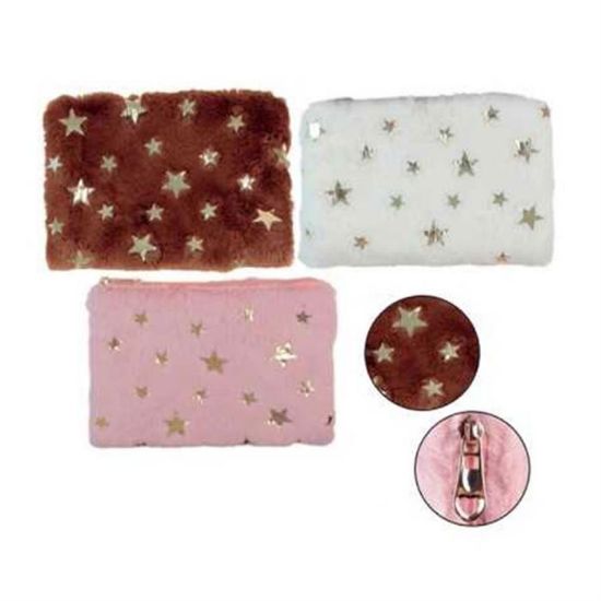 Dolphin Kalem Çantası Peluş Yaldızlı Geniş PC-631 resmi